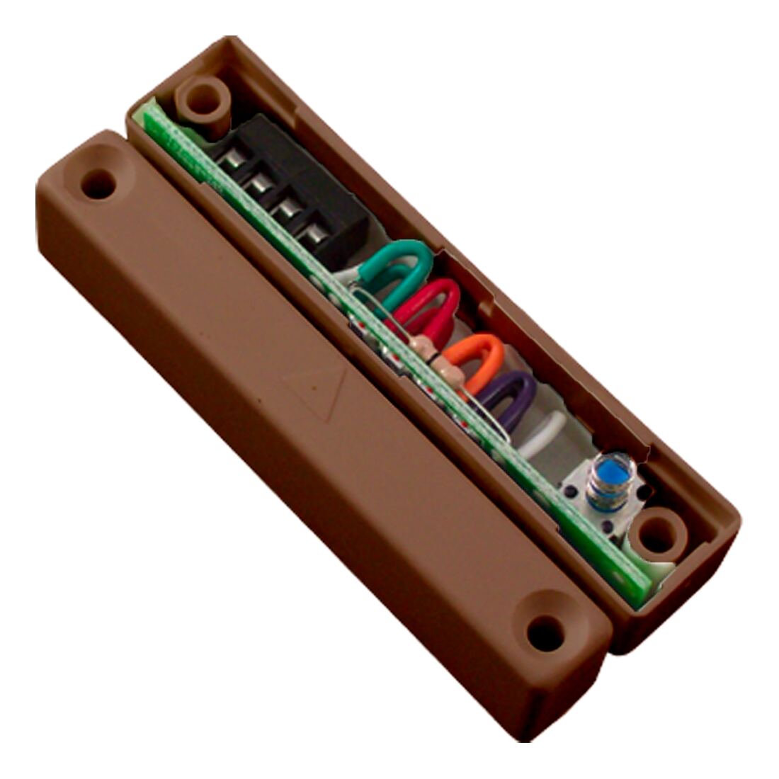 CQR Surface Grade 2 Magnetic Door Contact with Tamper & Resistors - Brown (SC517/BR/MULTI/G2/EN)