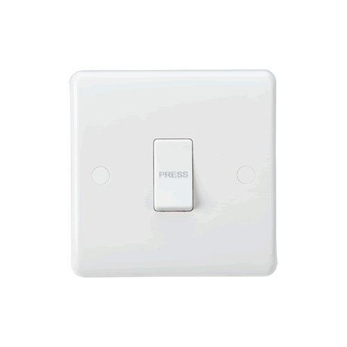 Knightsbridge CU2100 10AX 1 Gang 2 Way Retractive Switch - White