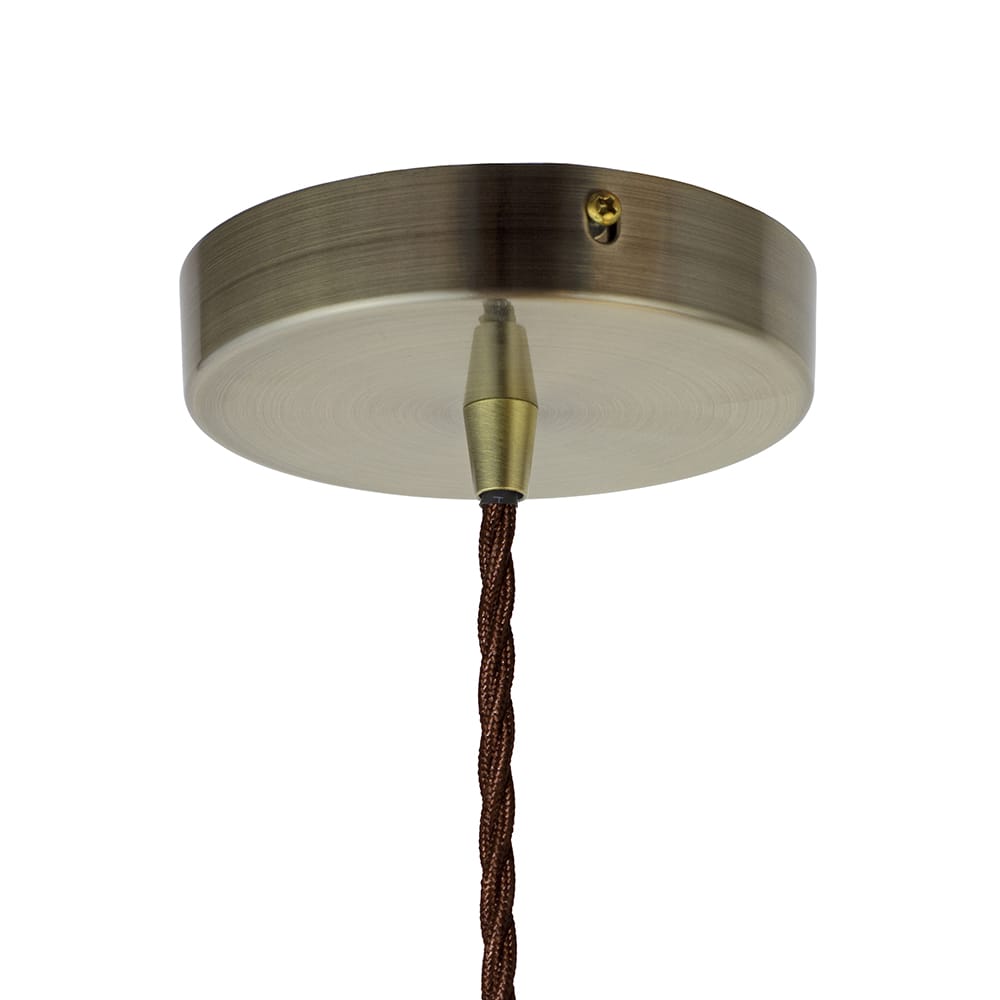 Soho Lighting Clear Glass Bell Pendant Light with Lamp Holder and Cable - Image 3